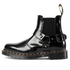 Dr. Martens Wincox Leather Chelsea Boots 'Black' 23866001 Dr Martens Wincox Chelsea Boots, Black Moto Boots With Buckle Closure For Business, Black Moto Boots For Formal Winter Occasions, Winter Formal Black Moto Boots, Black Chelsea Boots With Leather Lining, Formal Black Chelsea Boots With Leather Footbed, Black Business Boots With Buckle Closure, Black Chelsea Boots With Leather Sole, Black Leather Sole Chelsea Boots