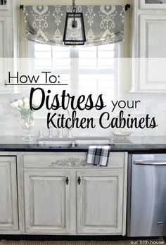 Distressed Cabinets, Paint Cabinets White, Cabinets White, Rustic Cabinets