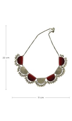 This collection is our best seller for a reason: it’s perfect amalgamation of traditional and modern designs. They are super versatile and light weight. This beautiful neckpiece is handcrafted to perfection using fine quality brass, ghungroos and handpainted enamel with light silver and gold plating on it. Elegant Red Brass Necklace, Brass Moon Charm Round Necklace, Moon-shaped Brass Necklace For Gift, Antique Red Brass Necklace, Handmade Brass Moon-shaped Necklace, Super Saver, Round Necklace, Co Ord, Half Moon