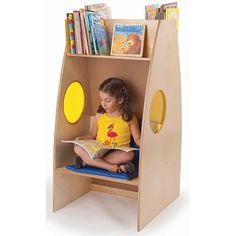 Whitney Brothers® The Alone Zone Reading Spot, Reading Area, Sensory Room, Reading Centers, Reading Chair, Quiet Area, Built In Bookcase, Classroom Library, Book Storage