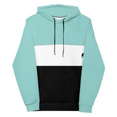 SVOLTA Retro Color Block Unisex Hoodie in Aqua MintAvailable in adult sizes XS-XL.Bold color blocking is back! Flattering unisex fit for men and women. Super soft interior. Light-medium weight. Relaxed fit, size down for a slimmer fit. About SVOLTA: Active lifestyle products for kids and adults in gender neutral color palettes. Part minimalist, part bold and loud. Inspired by mid-century modern design and equally by music, fashion and pop culture. Designed in Los Angeles. Made locally whenever p White Casual Sweatshirt, Blue Hooded Hoodie With Contrast Color, Sporty Cotton Sweatshirt With Color Matching, Blue Hoodie With Contrast Color For Winter, Blue Winter Hoodie With Contrast Color, White Color Block Hooded Hoodie, Blue Hoodie With Contrast Color For Streetwear, White Hooded Top With Contrast Color, Trendy Cotton Color Block Hoodie