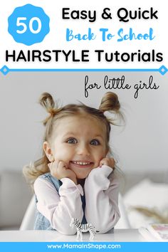 A selection of the best quick and easy back to school hairstyles that you can make in just a few minutes! All you need is a couple of cute bows or headbands, make sure you have plenty of elastics and a brush. Practice these easy back to school hairstyles and your little princess will look amazing! Watch the video tutorials and style like a pro. #hairstyle #quick #easyhairstyle #backtoschool #styling #simple Easy Hair Styling