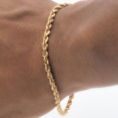 Men Bracelet | Rope Bracelet 14K Gold 💎 PRODUCT DETAILS Material: Real Gold 14k WIDTH 3 mm LENGTH 7.5 inches Weight: 8.35 g Appox ✅ SHOP NOW100% REAL GOLDFree Shipping & Free ReturnsIn stock, ready to shipFinancing Available 👨🏾‍💻CUSTOMER SERVICEWe are here to assist you in any way+1(347) 202-4976 WhatsAppInfo@fantasticjewelrynyc.comSecure and trusted checkout with FANTASTIC JEWELRY NYC COMPANY LLC Formal 14k Gold Bracelets With Rope Chain, Classic 14k Gold Bracelet With Rope Chain, Classic Formal Rope Chain Bracelets, Classic Formal Rope Chain Bracelet, Classic 14k Gold Rope Chain Bracelet, Classic Rope Chain Bracelets For Formal Occasions, Bracelet Rope, Men Bracelet, Real Gold