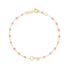 Gigi Clozeau - Key Diamond Blush Bracelet, Yellow Gold, 6.7 The Star Of David, Key Bracelet, The Pirate, Crown Jewels, Star Of David, Treasure Chest, Just Girly Things, The Star, Beach Bag