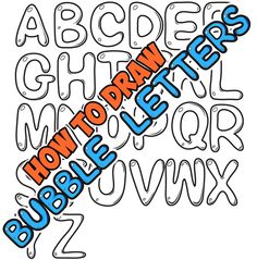 an alphabet with the letters and numbers in different colors, including blue, orange, and white