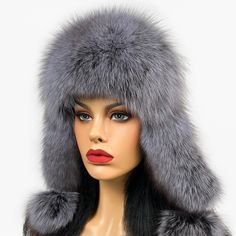 Material: Real Genuine Arctic Fox Fur & Leather Size: 56-59cm Condition: Brand New Colour: Blue gray Gray Hat, Grey Hat, Arctic Fox, Fur Hat, Fox Fur, Blue Gray, New Color, Caps Hats, Blue Grey