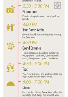 an info sheet with different things to do in the park on it, including food and drinks