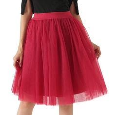 Cap Point red wine / One Size Party Train Puffy Tutu Tulle Wedding Bridal Bridesmaid Skirt Puffy Tulle Skirt, Vintage Harem Pants, Womens Tulle Skirt, Junior Formal Dresses, Comfortable Skirts, Tutu Skirts, Fashion Silhouette, Layered Tulle Skirt, Tulle Midi Skirt