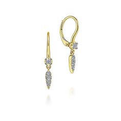 14K Yellow Gold Spiked Diamond Drop Earrings Fine Yellow Gold Diamond Earrings With Lever Back, Formal 14k Gold Diamond Earrings With Lever Back, Yellow Gold Dangle Cluster Earrings For Formal Events, Formal Yellow Gold Dangle Cluster Earrings, Spike Earrings, Aesthetic Vibes, Diamond Drop Earrings, Diamond Drops, Gold Bracelet