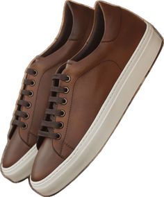 Claus Trainer Sneaker - Q by QS Casual Custom Sneakers With White Sole And Stitched Sole, Casual Custom Sneakers With Stitched Sole And White Sole, Brown High-top Custom Sneakers With Textured Sole, Brown Vulcanized Lace-up Custom Sneakers, Brown Lace-up Custom Sneakers With Vulcanized Sole, Classic Brown Low-top Custom Sneakers, Classic Brown Custom Sneakers For Streetwear, Modern Brown Custom Sneakers With Round Toe, Modern Custom Brown Sneakers