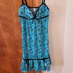 Nwot Lingerie Size M, Item Has Been Washed, Never Worn. Sleepwear With Built-in Bra For Vacation, Fitted Casual Sleepwear With Spaghetti Straps, Vacation Sleepwear With Built-in Bra And Spaghetti Straps, Vacation Sleepwear With Spaghetti Straps And Built-in Bra, Blue Cotton Camisole Sleepwear, Spaghetti Strap Sleepwear With Built-in Bra For Vacation, Blue Sleeveless Vacation Nightgown, Sleeveless Blue Nightgown For Vacation, Blue Spaghetti Straps Sleepwear