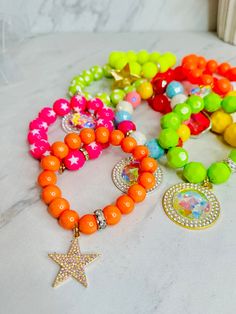 Our bracelets are beautifully crafted and handmade! Using high end beads, charms, & embellishments! They are truly fun and crafted in excellence Unique styles and colors are chosen and put together to create a luxurious and one of a kind experience!~ The styles are versatile and range from chic, girly, edgy, neutral, & western! They don't last long and are always limited edition! Measure: on average 6.75-9.5 with stretch! AllJewelry ~Final Sale~ Warning: Screen Resolutions & Lighting may vary th Chunky Bracelet, Leather Cuts, Chunky Bracelets, Beads Charms, Unique Styles, Lovely Jewellery, Gift Accessories, Hat Shop, Papaya