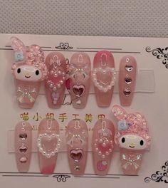 Cartoon Figure Press On Nails Get ready to add a fun and adorable touch to your manicure with these Cartoon Figure Press On Nails. Effortlessly apply and enjoy a playful look with cute cartoon characters. No need for a trip to the salon, these nails can be easily applied at home. Size Thumb Index finger Middle finger Ring finger Little Finger XS 14mm 11mm 11mm 11mm 9mm S 15mm 12mm 12mm 12mm 9mm M 16mm 12mm 13mm 12mm 9mm L 17mm 13mm 14mm 13mm 10mm Aliexpress Makeup, Shopee Finds, Koleksi Makeup, Paznokcie Hello Kitty, Nail Salon Design, Anime Nails, Hello Kitty Nails, Really Cute Nails, Pretty Gel Nails