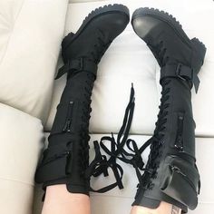 Introducing Techwear Boots – your must-have accessory for making a statement this season! Crafted with high quality materials and with a unique zipper design, these knee-high boots are the perfect combination of edgy fashion and modern style. Inspired by geek-chic goth aesthetics, these boots will bring an undeniable cool factor to your wardrobe. The chunky heel makes them comfortable to wear all day, while the pockets add a utilitarian touch that speaks to today’s trendsetters who want both for Edgy High Ankle Knee-high Boots For Winter, Fall Punk Knee-high Platform Boots, Punk Knee-high Platform Boots For Fall, Edgy Knee-high Boots With Round Toe For Winter, Punk Knee-high Lace-up Boots For Winter, Casual Knee-high Platform Boots With Zipper, Casual Knee-high Platform Boots With Zipper Closure, Punk Style Knee-high Heeled Boots For Winter, Edgy Winter Mid-calf Boots