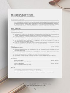 the professional resume template is ready to be used for any job or other type of work