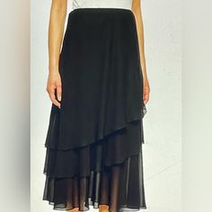 Reposhing This Item! Elegant Asymmetrical Hem Maxi Skirt For Evening, Elegant Evening Maxi Skirt With Asymmetrical Hem, Elegant Flowy Skirt With Layered Hem, Elegant Flowy Bottoms With Layered Hem, Elegant Tiered Maxi Skirt For Night Out, Elegant Asymmetrical Skirt With Layered Hem, Elegant Skirt With Layered Hem, Elegant Long Layered Skirt, Elegant Tiered Skirt With Layered Hem