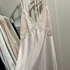 So Cute, Silk Material. Never Worn! Chic Pink Sleepwear For Wedding Night, Chic Fitted Camisole Sleepwear, Spring V-neck Sleepwear For Date Night, V-neck Sleepwear For Date Night In Spring, Fitted Delicate Lace Sleepwear For Spring, Victoria's Secret Feminine Sleepwear With Lace Trim, Feminine Victoria's Secret Sleepwear With Lace Trim, Elegant Camisole Sleepwear For Date Night, Chic Sleepwear For Date Night In Spring