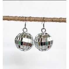 Disco Ball Earrings Hypoallergenic Hooks. Perfect For Night Club, Evening. Size 2" 1" Wide Taylor Swift Silver, Disco Earrings, Taylor Swift Jewelry, Disco Ball Earrings, Earrings Hypoallergenic, Ball Earrings, Disco Ball, 21st Birthday, Night Club