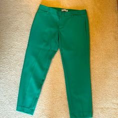 New ,Never Worn Other Than To Try On. Pictures Do Not Do The Color Justice. Gap Crop/ Ankle Stretch. Super Cute! Gap Ankle-length Spring Pants, Gap Ankle Pants For Spring, Gap Ankle-length Pants For Spring, Chic Gap Bottoms For Spring, Chic Spring Bottoms From Gap, Chic Green Cropped Leg Bottoms, Chic Green Cropped Bottoms, Gap Stretch Bottoms For Workwear, Gap Spring Tapered Leg Pants