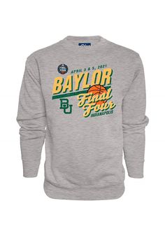 Baylor Bears Mens Grey 2021 Final Four Long Sleeve Crew Sweatshirt - 57107081 Collegiate Cotton Sweatshirt With Team Logo, Team-colored Cotton Sweatshirt With Team Name, Team Name Cotton Sweatshirt, Cotton Logo Print Sweatshirt For Game Day, Cotton Sweatshirt With Logo Print For Game Day, Throwback Cotton Sweatshirt For Fan Merchandise, Throwback Fan Merchandise Cotton Sweatshirt, Football Season Team Logo Cotton Sweatshirt, Collegiate Winter T-shirt With Team Name