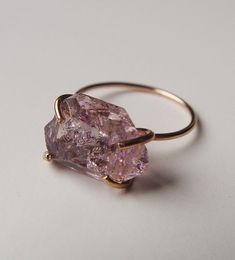 Amethyst Herkimer Gold Ring Raw Amethyst Crystal Ring - Etsy Amethyst Crystal Ring, Raw Amethyst Necklace, Gold Crystal Ring, Capsule Jewelry, Raw Amethyst Ring, Raw Amethyst Crystal, Crystal Engagement Rings, Rock Rings, Raw Crystal Ring