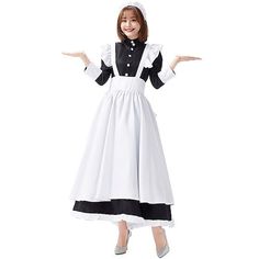 Hemline / Train:Maxi; Sleeve Length:Long Sleeve; Look After Me:Washable; Gender:Men's,Women's; What's in the box:Apron,Dress; Types:Dress; Style:Maid Uniforms,Ōji Lolita (Boystyle),Shiro Kuro Lolita; Elasticity:Inelastic; Material:Polyster; Age Group:Adults'; Characters:Lolita; Pattern:Solid Colored; Sleeve Type:Bishop Sleeve; Listing Date:03/22/2022; Production mode:Self-produce; Clothing Length:; Bust:; Waist: Maid Dress Uniform, Oktoberfest Costume, Farm Clothes, Maid Uniform, Uniform Dress, Dress Halloween Costume, Maid Dress, Fancy Dresses Party, Apron Dress