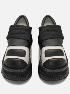 ❤︎Leather Casual Casual Velcro Platform Shoes❤︎ Shoes Y2k, Black Platform Shoes, Japanese Doll, Big Head, Shoe Inspo, Japanese Dolls, Aesthetic Shoes, Window Shopping, Doll Shoes