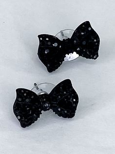 Black Rhinestone Bow Earrings Funky Jewelry Fun jewelry Lead & Nickel FREE Flannel Coat, Earrings Funky, Fun Jewelry, Rhinestone Bow, Funky Jewelry, Bow Earrings, Black Rhinestone, Earring Necklace, Accessories Shop