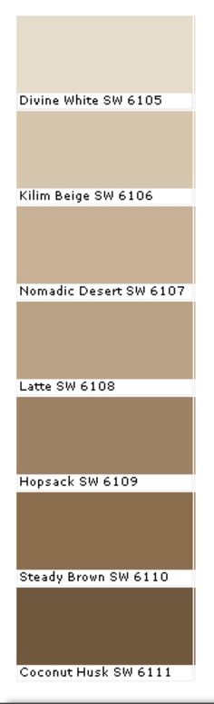 the different shades of paint for walls and floors