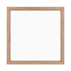 an empty wooden frame on a white background