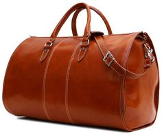 Venezia Full Grain Leather Garment Duffle Bag – Floto Classic Weekender Bag With Zipper For Overnight Trips, Classic Satchel Travel Bag For Trips, Elegant Leather-trim Luggage For Business Trips, Elegant Large Capacity Brown Travel Bag, Elegant Leather Trim Luggage For Business Trips, Elegant Large Capacity Weekender Bag, Elegant Luggage With Leather Trim For Business Trips, Elegant Business Luggage With Leather Trim, Elegant Satchel Duffle Bag With Large Capacity