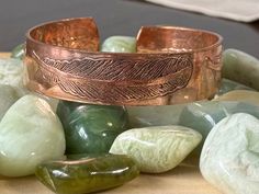 Copper Bracelet, Pure Copper Bracelet, Arthritis Pain Therapy, Handmade Copper, Gift for Her / Him, Copper Gift - Etsy Artisan Handmade Bracelets For Meditation, Traditional Hand Wrapped Bracelets As Gift, Traditional Hand Wrapped Bracelets For Gifts, Handmade Adjustable Artisan Bangle, Handmade Adjustable Nature-inspired Cuff Bracelet, Handmade Adjustable Spiritual Bangle, Bohemian Engraved Bracelets For Gifts, Handmade Nature-inspired Cuff Bracelet As Gift, Bohemian Engraved Bracelets As Gift