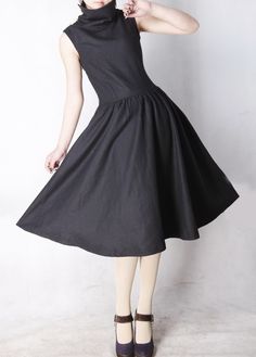 darling 1950s Style A-line Pleated Dress, Elegant A-line Midi Dress For Vintage Fashion, Elegant Cotton A-line Vintage Dress, Fitted Vintage A-line Sleeveless Dress, Black Sleeveless Dress For Vintage Fashion, Summer Vintage A-line Pleated Dress, Summer Wedding Gray Dresses, Vintage A-line Sleeveless Dress For Party, Vintage Sleeveless Party Dress