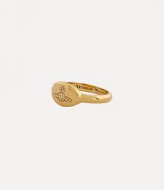 Tilly Ring in GOLD | Vivienne Westwood® Gold Jewelry With Engraved Logo For Formal Occasions, Classic Gold Jewelry With Engraved Logo, Gold Vivienne Westwood, Vivienne Westwood Ring, Vivienne Westwood Jewellery, Woman In Gold, Vintage Gold Rings, Jewelry Lookbook, Into The Future