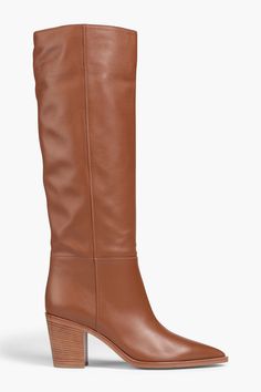 Find GIANVITO ROSSI Leather Knee Boots on Editorialist. Knee boots leather stacked heel pointed toe pull on leather sole made in italy Knee Boots Leather, Boots For Woman, Leather Knee Boots, Boots Leather, Designer Gifts, Tall Boots, Gift Collections, Stacked Heel, Gianvito Rossi