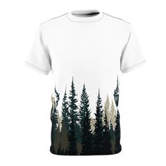 Elevate your outdoor style with our Pine Tree Tshirt collection, featuring the striking Pine Tree Silhouette T-Shirt and the nature-inspired Pine Tree Shirt. Embrace the call of the wild with our Outdoors Nature T-Shirt, a perfect fit for nature lovers seeking a connection with the great outdoors. Our Unisex Cut & Sew Tee (AOP) goes beyond ordinary with all-over printing, showcasing the beauty of full-color prints that extend from edge to edge. The double-sided shirt adds versatility to your war Tree Tshirt, Pine Tree Silhouette, Tshirt Collection, Forest Silhouette, The Call Of The Wild, We Are Festival, Call Of The Wild, Tree Shirt, Tree Silhouette