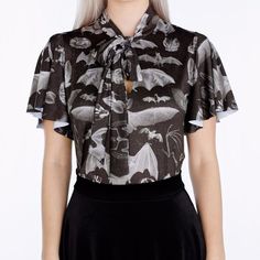 ...From My Collection Of Rare Blackmilk Halloween Pieces Is This Gone Batty Flouncy Top. Purchased In 2018. Nwt Sz Sm I Have No Idea What These Pieces Are Worth So I’m Listing High. Send Me Your Offers! Flouncy Top, Everyday Goth, Blackmilk Clothing, Corporate Goth, Tops And Skirts, Gothic Clothes, Black Milk Clothing, London Calling