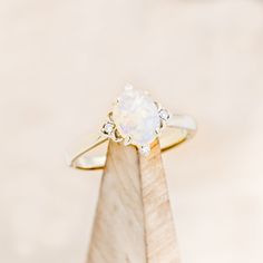 "ZELLA" - WHITE OVAL OPAL ENGAGEMENT RING WITH DIAMOND ACCENTS – Staghead Designs Untraditional Engagement Rings, Oval Opal Engagement Ring, White Opal Engagement Ring, Ring Inspo, Opal Engagement Ring, Staghead Designs, Oval Cut Engagement Ring, Wedding Plan, Opal Engagement