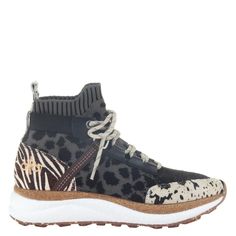 Meet this season's wildest sneaker, with all the cozy vibes you desire. Hybrid in animal print is handcrafted with a soft, stretchy, sock-like high top. Plus, this mix of materials is out of this world. Check the prints, leather embossing and so much texture in every detail.Trust us on this one, it might be the only shoe you wear after you try it on. Yeah, it's that comfy. Inspired by travelers, for all who move. Comfy. Easy. Light. Travel Lite®. No more rubbing. No more discomfort. Only a soft, glove-like fit.Built into the sole, Step Lite foam adapts to your stride. Feel the deep cushion bounce back, re-forming after every step. In a hurry? The recycled rubber lug sole will help you get a grip. Adjust the laces once for your perfect fit, then slide in and out. It's really that easy.Check Animal Print Sneakers, Leather Embossing, Trendy Womens Shoes, Light Travel, Soft Sock, High Top Sneaker, Travel Shoes, Print Sneakers, Only Shoes