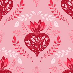 Pink Sacred Heart Flame Flowers Sacred Image , Raspberry Creek Fabrics Pink Sacred Heart, Sacred Heart Pattern, Mexican Pink Aesthetic, Heart Illustration Graphics, Sacred Heart Wallpaper, Sacred Heart Illustration, Mexican Illustration Art, Red Flower Illustration, Wallpaper Mexican