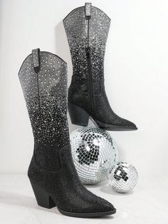 Introducing Sparkling Style: Women's Mid-Calf Boots, the ultimate blend of fashion and functionality. Adorned with stunning rhinestones, these boots are perfect for making a statement. With a mid-calf design, they provide the ideal balance of comfort and style. Elevate any outfit and sparkle with confidence. Closure Type : Slip on Color : Multicolor Upper Material : Fabric Lining Material : Fabric Insole Material : PU Leather Outsole Material : TPR Size Ball Girth Foot Length Heel Height Leg Cir High Heel Winter Boots With Rhinestones, Fall Rhinestone Boots With Round Toe, Fall Rhinestone Round Toe Boots, Fall Boots With Rhinestones And Round Toe, Fall Rhinestone Boots, Trendy Rhinestone Boots For Fall, Winter Rhinestone Boots With Round Toe, Winter Boots With Rhinestones And Round Toe, Glamorous Winter Boots With Rhinestones