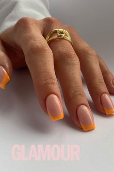 Orange Nails, Best Acrylic Nails