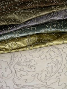 Medici is an elegant velvet featuring a delicate embroidery of foliage intertwining throughout. Elegant Tonal Embroidered Fabric For Wedding, Elegant Wedding Fabric With Tonal Embroidery, Elegant Embroidered Fabric For Wedding, Elegant Embroidered Fabric For Wedding With Tonal Embroidery, Elegant Floral Embroidered Fabric, Elegant Embroidered Fabric, Elegant Silk Embroidered Fabric For Formal Occasions, Elegant Brocade Fabric With Gold Embroidery, Elegant Silk Fabric With Gold Embroidery