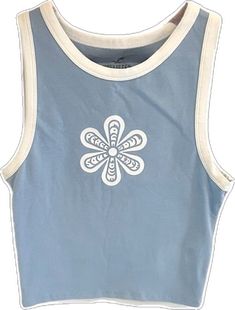 Spring Blue Graphic Print Tank Top, Blue Graphic Print Tank Top For Spring, Blue Y2k Style Tops For Spring, Blue Y2k Tops For Spring, Cute Blue Sleeveless Tank Top, Summer Light Blue Cotton Tank Top, Cute Blue Summer Tank Top, Trendy Blue Tank Top, Blue Crew Neck Summer Top