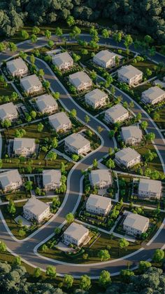 A stunning 3D render of a landscape master plan, viewed from above. The layout is well-organized, with roads winding through the neighborhood, connecting the houses. There are lush green trees and foliage throughout, adding a touch of nature to the urban landscape.  #siteplan #masterplan #architecturesiteplan #ideas #inspiration #architecture #landscapedesign Landscape Site Plan Design Architecture, Site Plan Design Ideas, Housing Projects Architecture Masterplan, Hotel Masterplan, Master Plan Landscape Architecture, Urban Planning Masterplan, Urban Design Masterplan, Landscape Master Plan, Mountain Resort Architecture