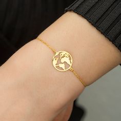 World Map Bracelet 14K Gold, Earth Bracelet 925 Silver, Globe Bracelet, Travel Bracelet, Map Bracelet, Gifts For Her Map Bracelet Material: 14K Gold And 925 Sterling Silver Colour: Gold, Rose , Silver Size: 1,50cm X 1,60cm Travel Bracelet We Are a Jewelry Manufacturer, We Do Wholesale Who are we? dzgsilver store is a wholesale and retail company that produces 925 sterling silver jewelry and 14 carat solid gold jewelry. Why should you choose us? Because we do our job with a great discipline, the Earth Bracelet, Travel Bracelet, Jewelry Manufacturer, Anchor Necklace, Small Charms, Silver Colour, Special Jewelry, Cat Necklace, Solid Gold Jewelry