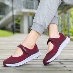 Walker Women's Slip-On Black Shoes | Ultrasellershoes.com – Ultra Seller Shoes Shoe Warehouse, Mesh Flats, Designer Shoe, Women's Slip On Shoes, Walking Exercise, Summer Sneakers, Mesh Shoes, Breathable Shoes, Running Shoes Sneakers