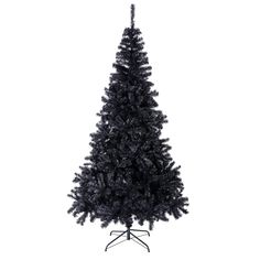 a black christmas tree on a white background