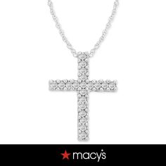 in stock Diamond Cross Pendants, Diamond Cross, Cross Jewelry, Cross Pendant Necklace, Round Cut Diamond, Cross Pendant, In Store, Buy Online, White Gold