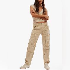 Fabric Type 97% Cotton, 3% Elastane Care Instructions Machine Wash Origin Imported Closure Type Pull On Side Leggings, Slouch Pants, Cropped Flare Pants, Green Cargo Pants, Grey Joggers, Sleeveless Rompers, Free People Pants, Women Pants Casual, Rye